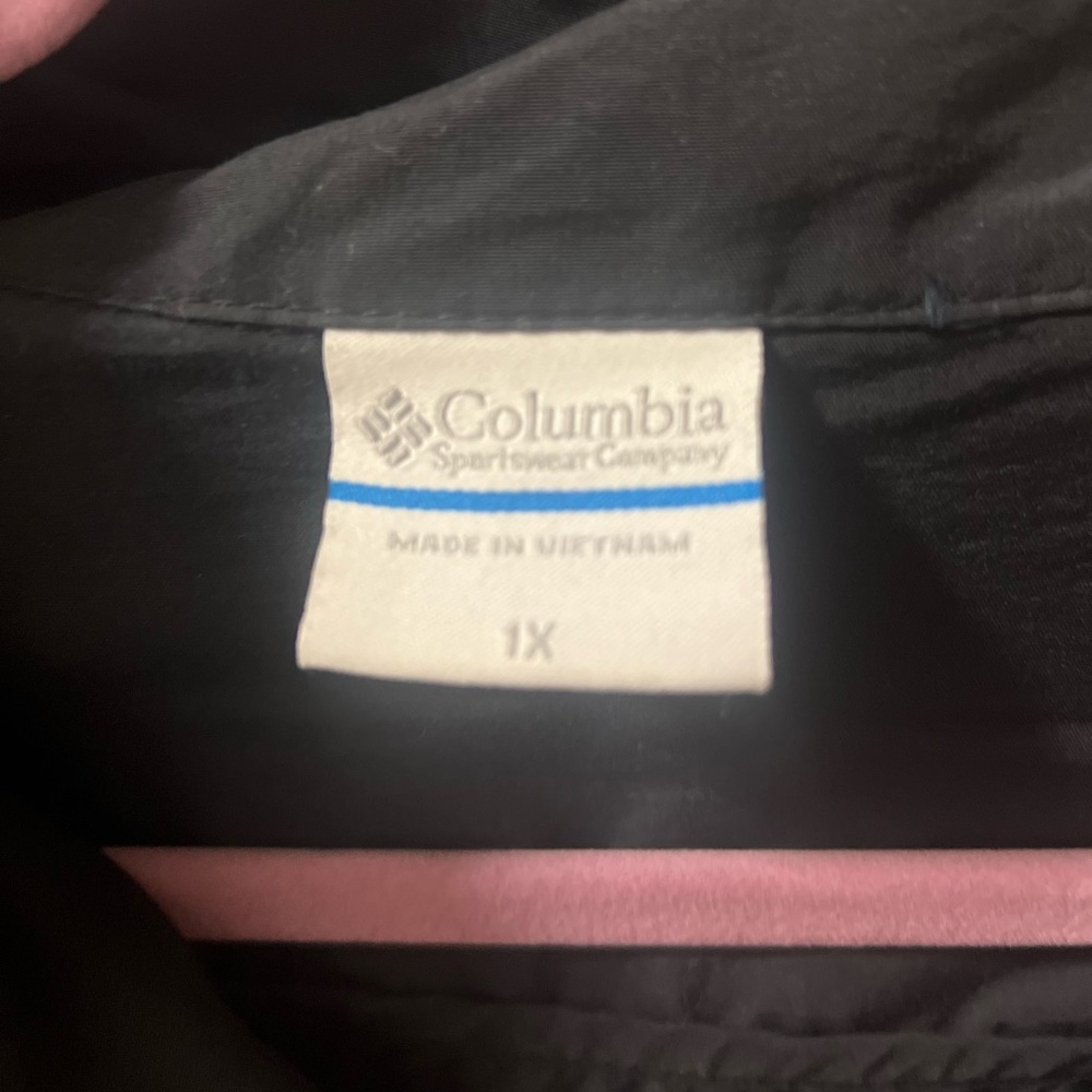 Columbia lightweight cotton blend full zip hooded jacket outdoor black - Picture 3 of 6